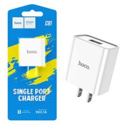 Củ sạc nhanh USB A HOCO C81 1 cổng 5V/2.1A Củ sạc nhanh USB A HOCO C81 1 cổng 5V/2.1A