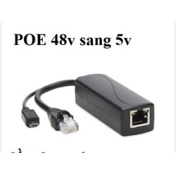 Bộ Chuyển Đổi Splitter POE 48v sang 5v - Chân Micro